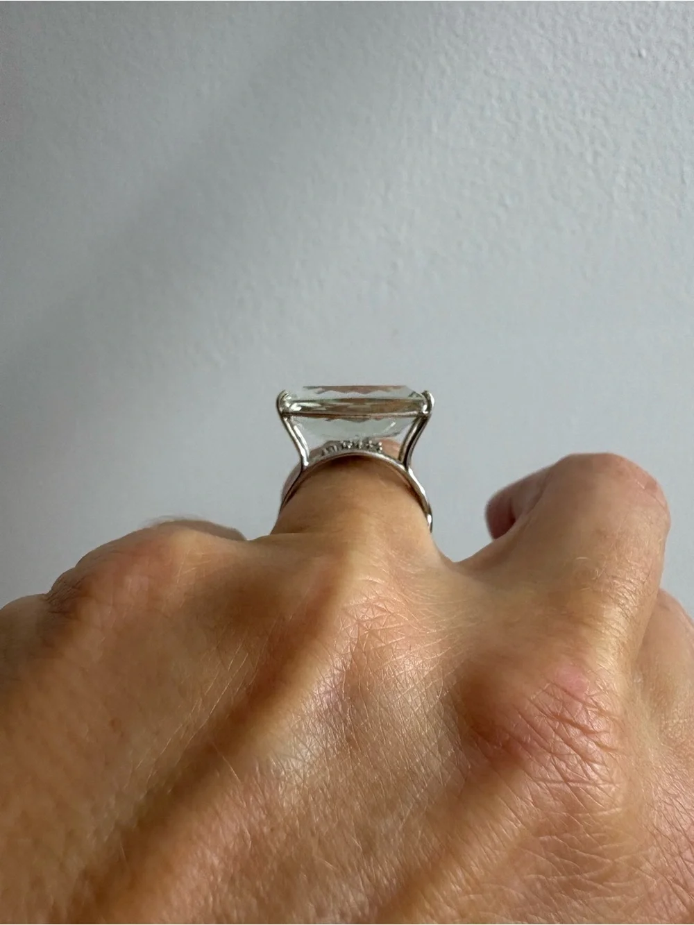 Statement Clear Crystal Cocktail Ring - Women Jewelry